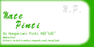 mate pinti business card